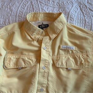 Habit Men's Light Yellow Fishing Shirt